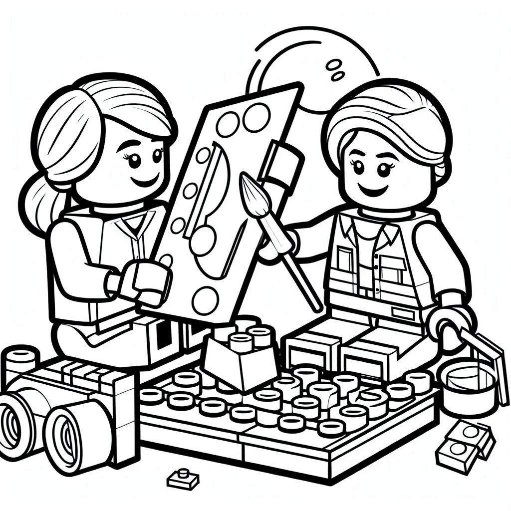 Colorindo lego