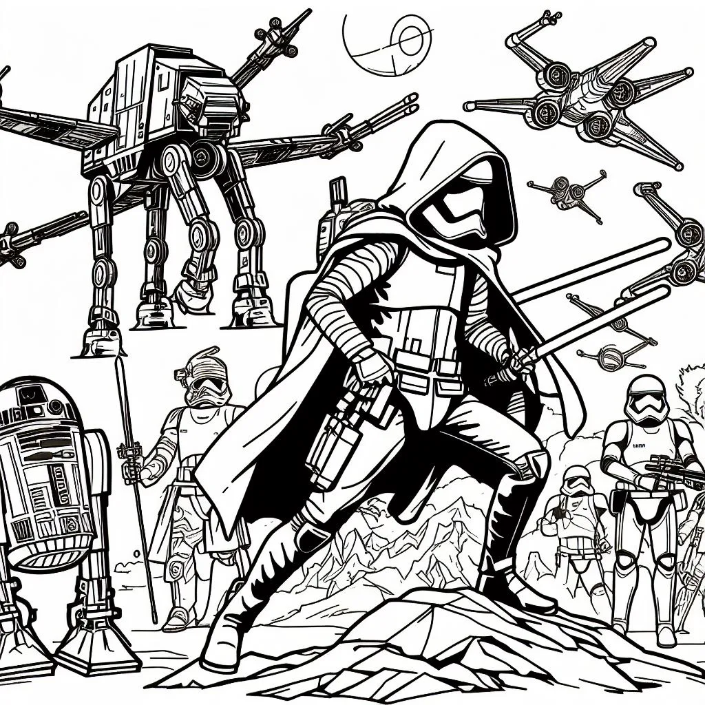 Colorindo star wars