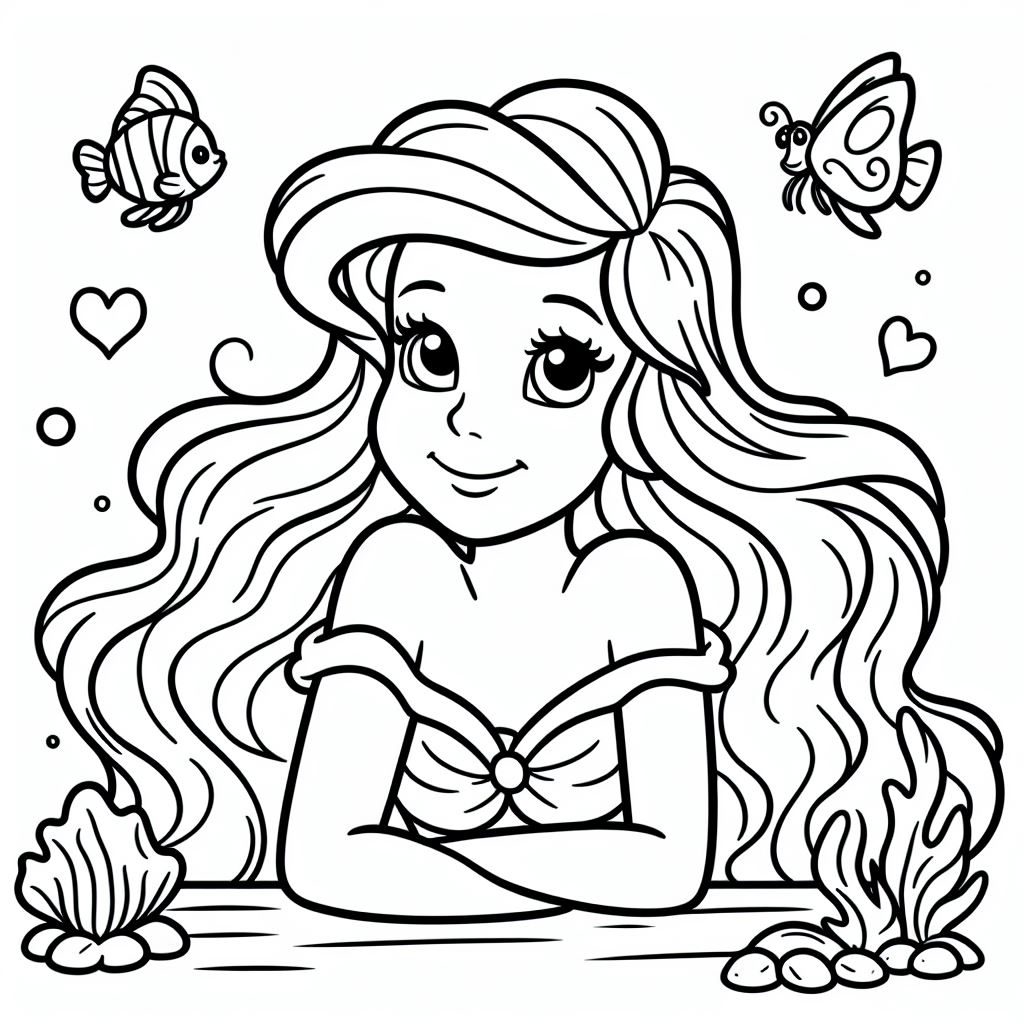 Coloring ariel pages