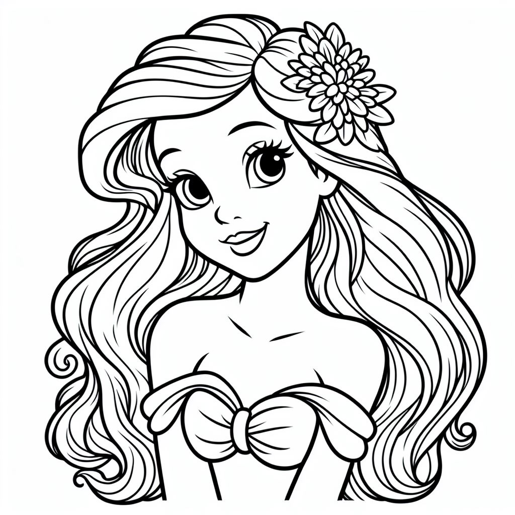 Coloring ariel pages
