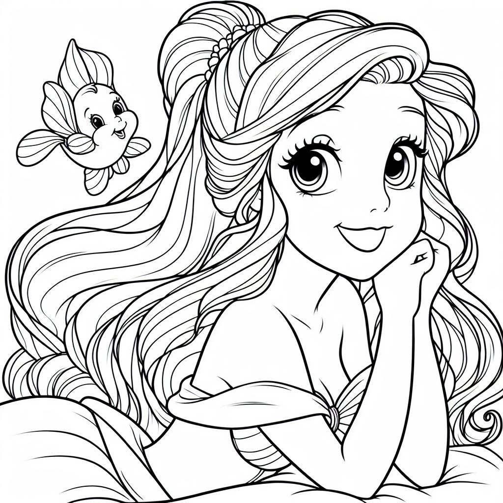 Coloring ariel pages