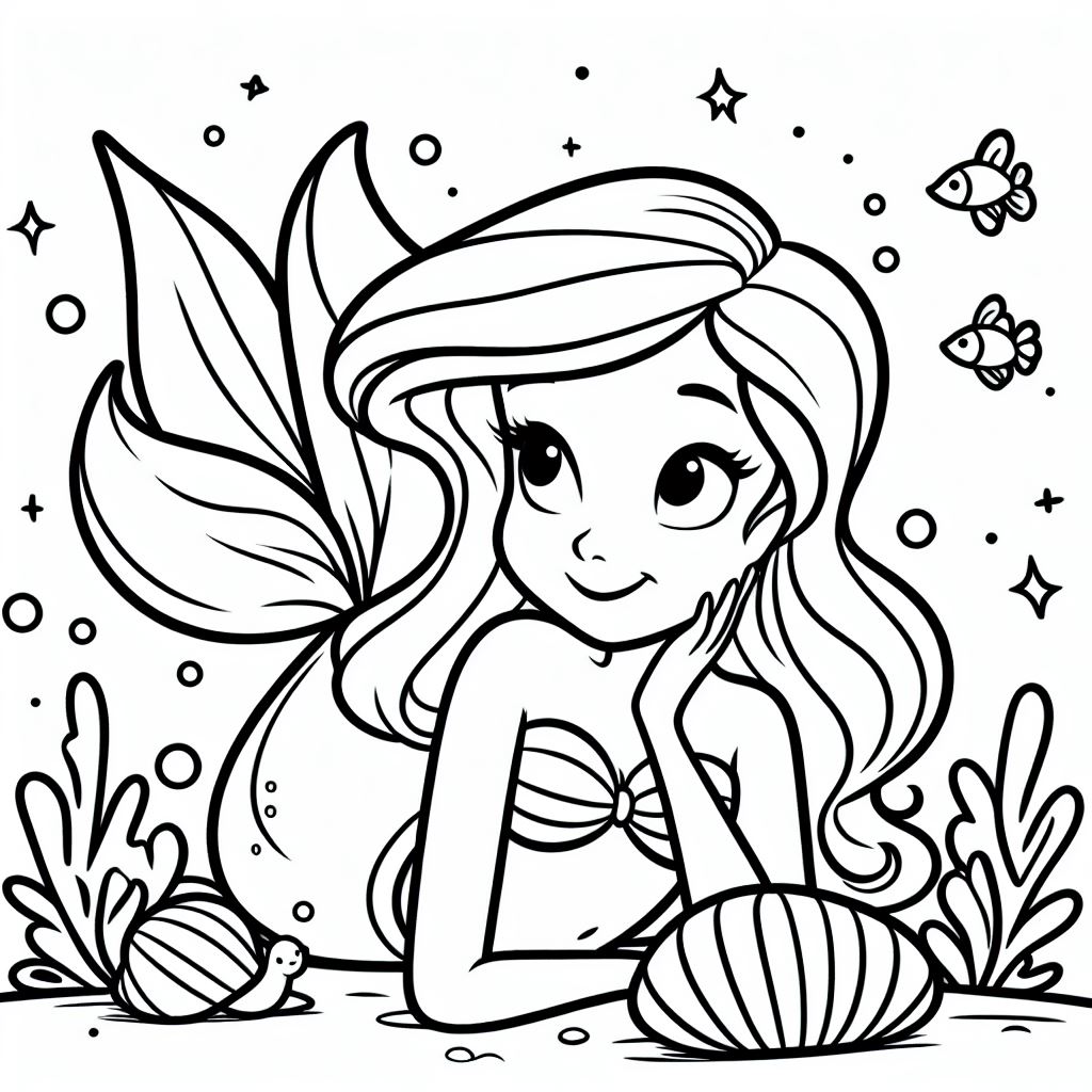 Coloring ariel pages