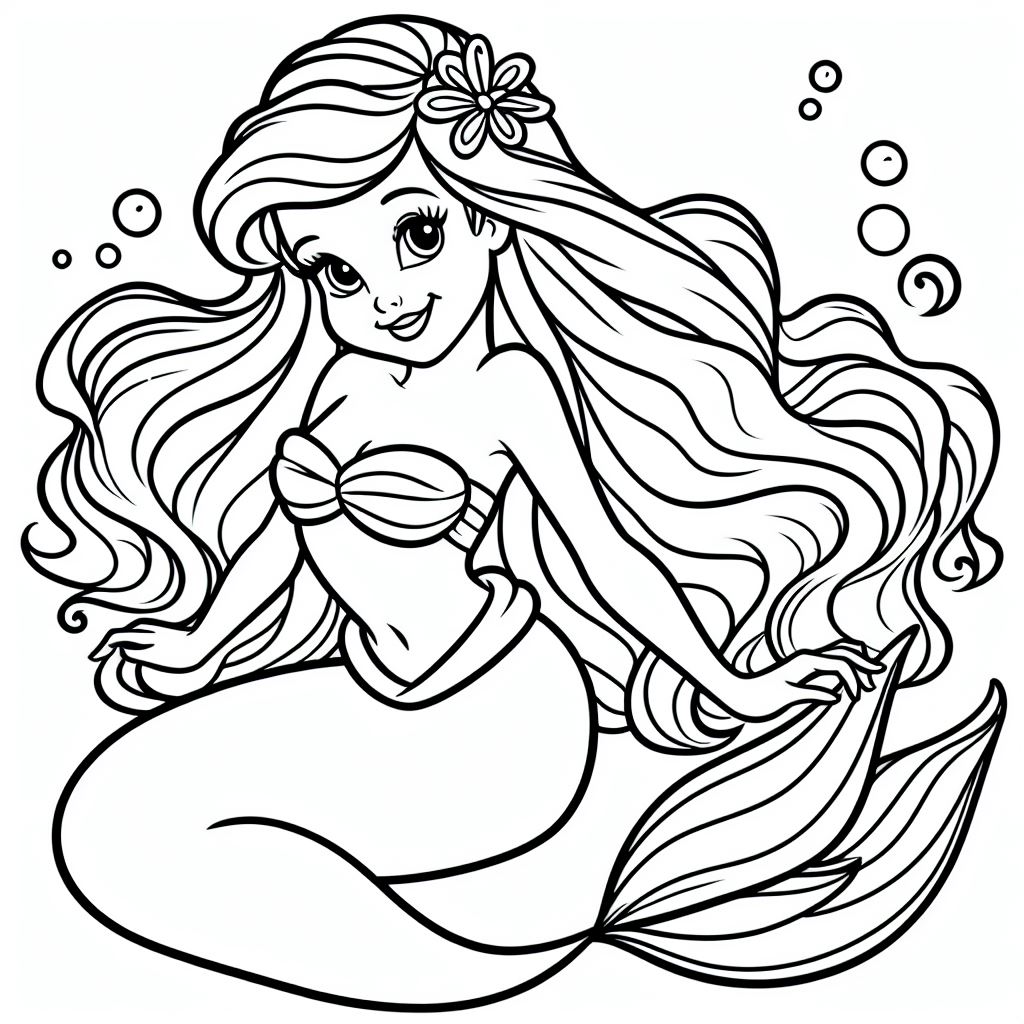 Coloring ariel pages