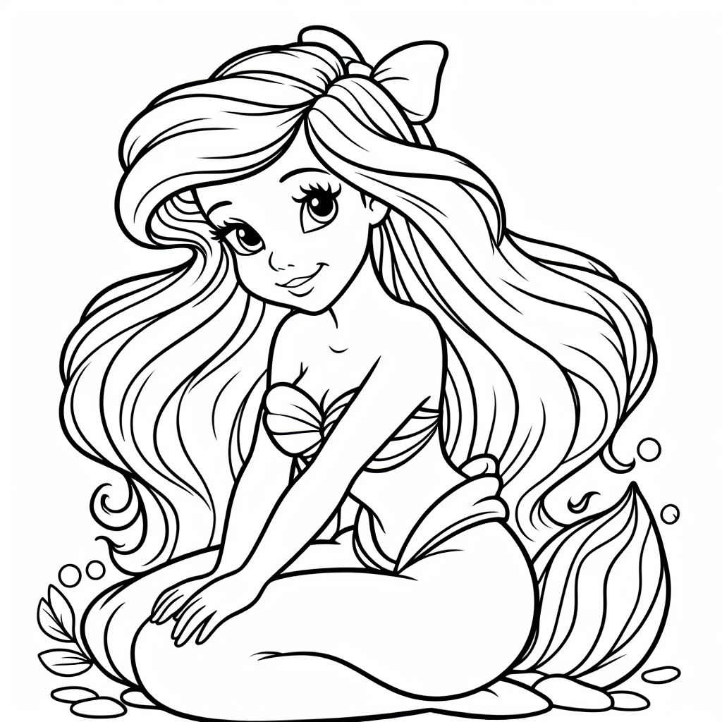 Coloring ariel pages