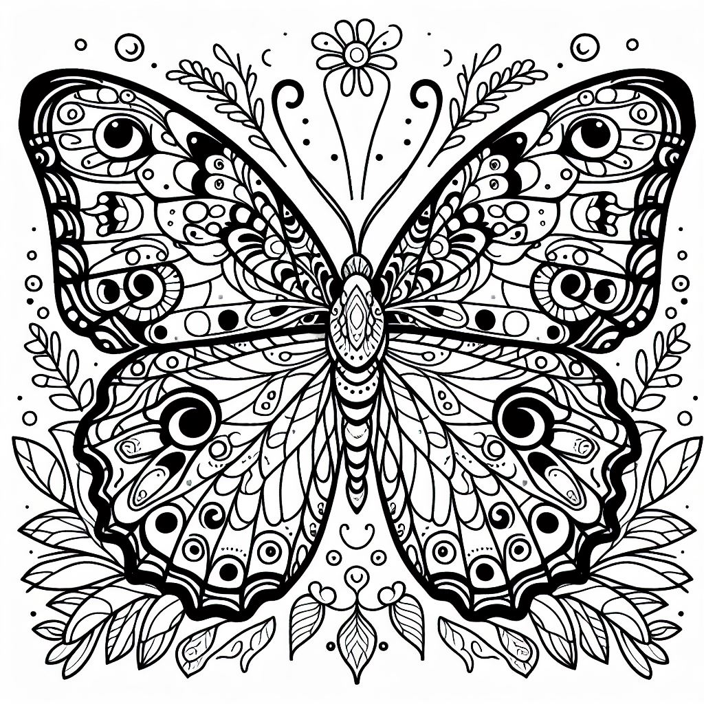 Coloring borboleta