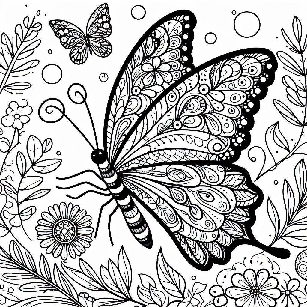 Coloring borboleta