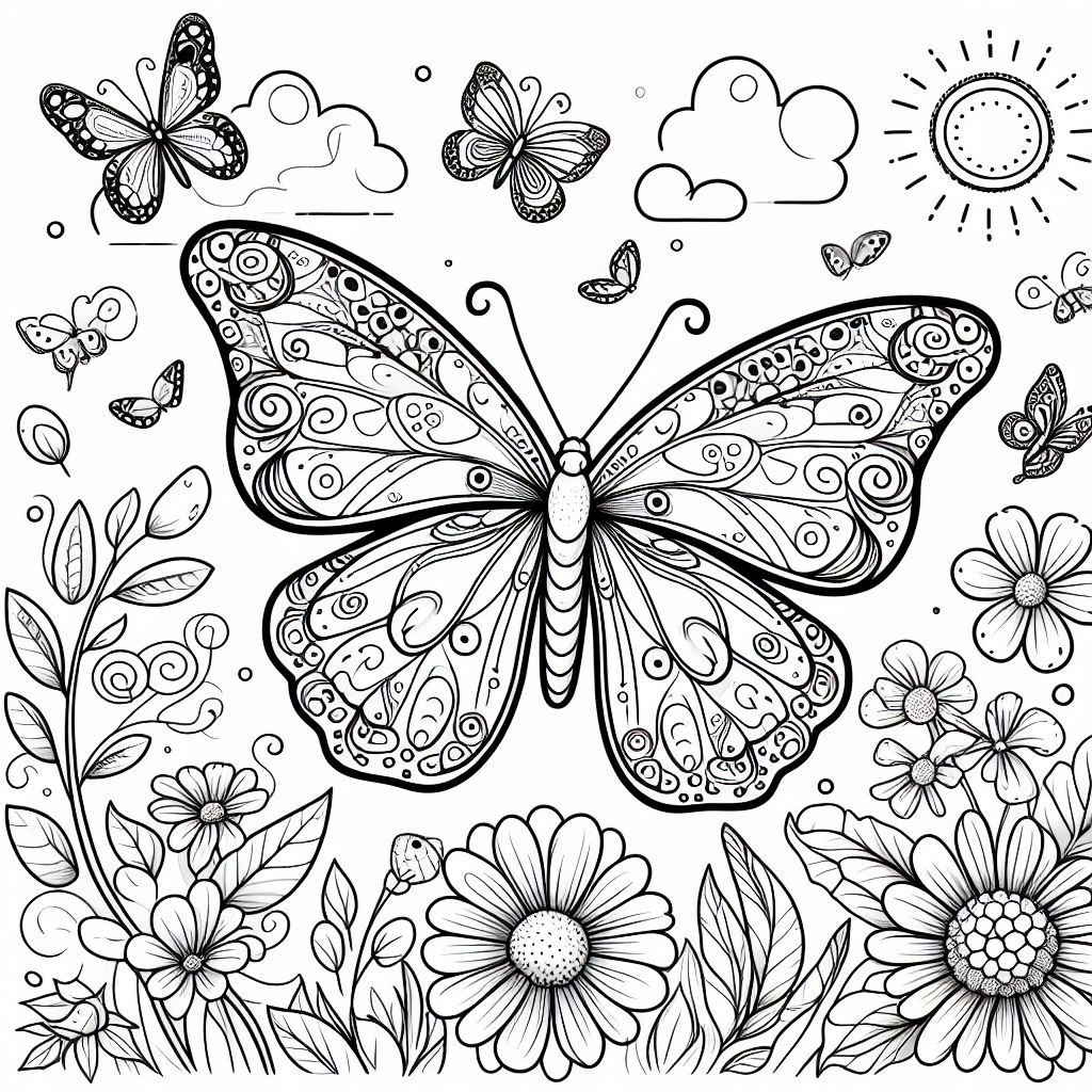 Coloring borboleta