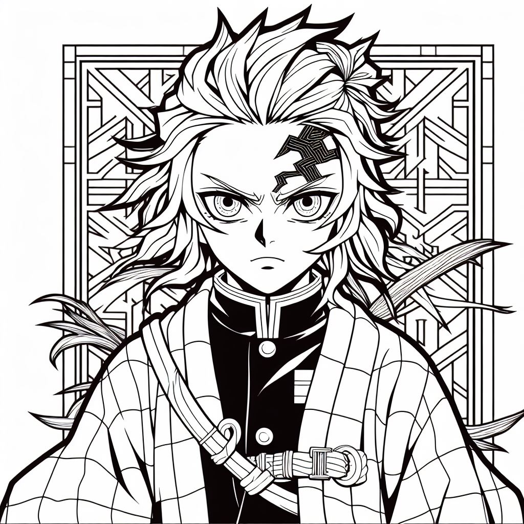 Coloring Demon Slayer 12 1