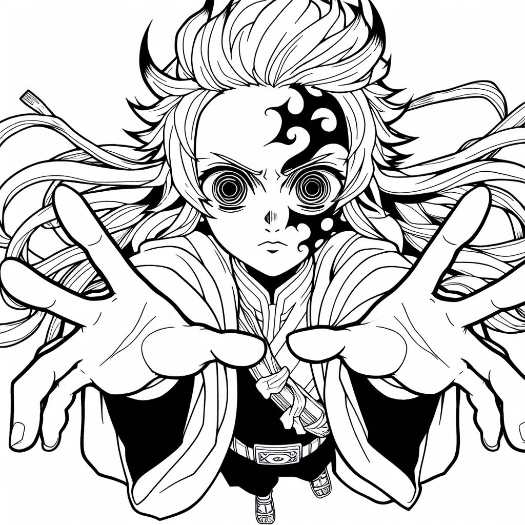 Coloring Demon Slayer 3 1