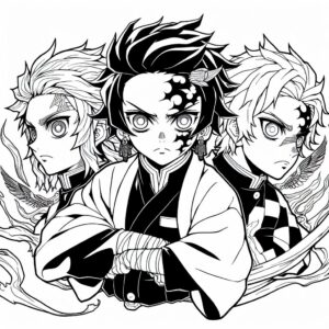 Coloring demon slayer