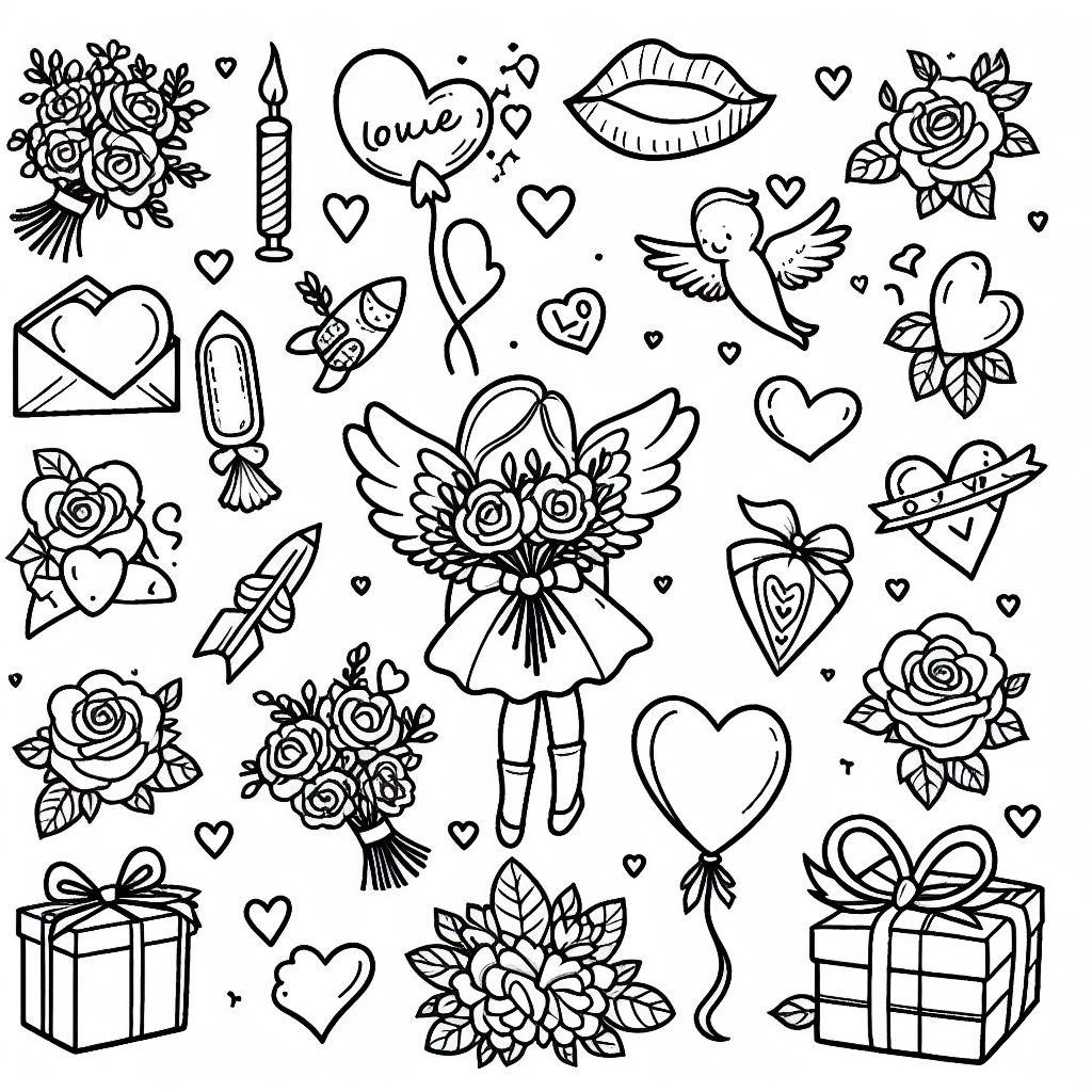 Coloring dia dos namorados