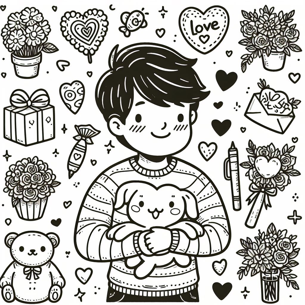Coloring dia dos namorados