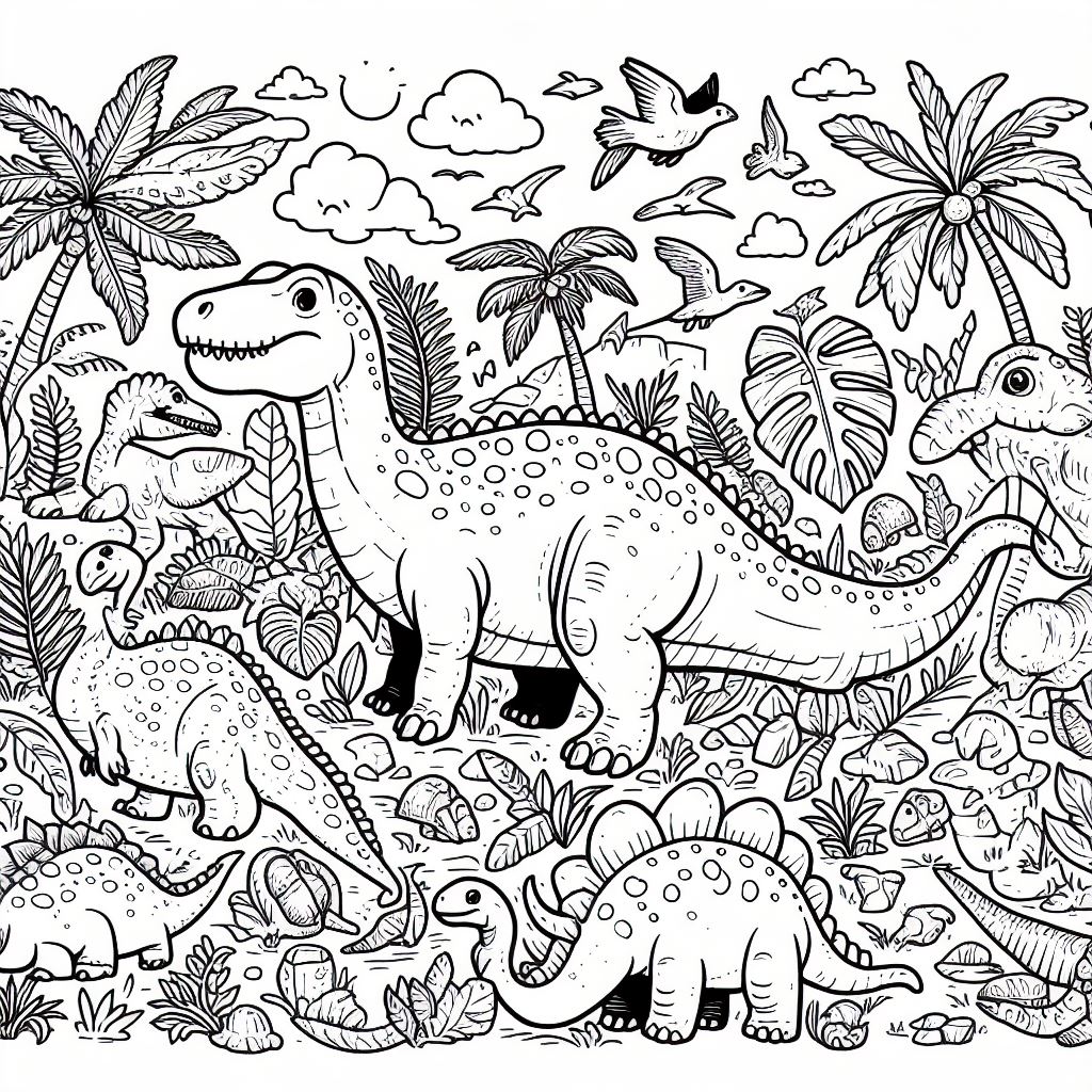Coloring dinossauros