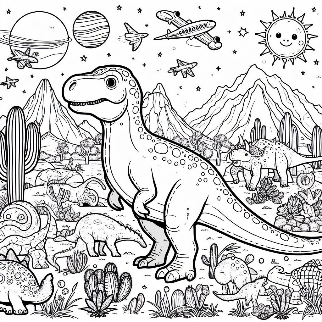 Coloring dinossauros