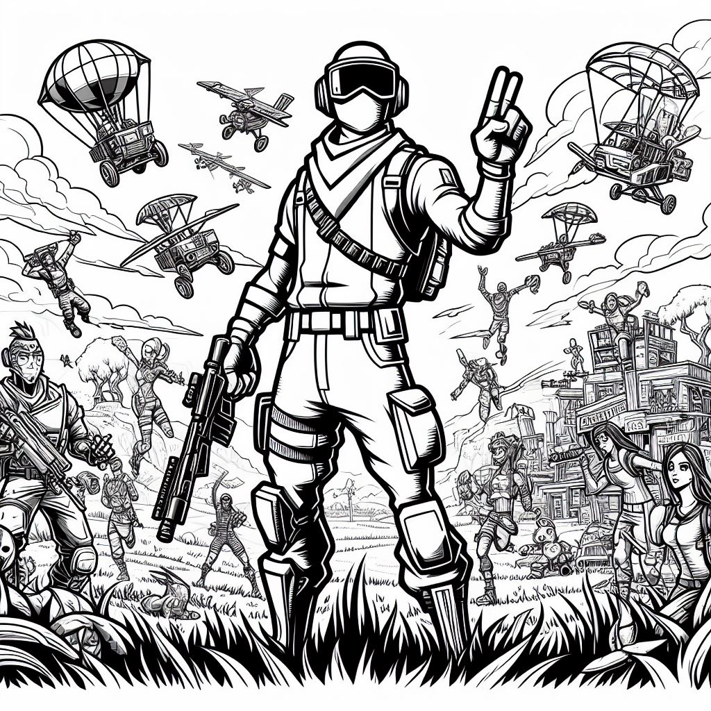 desenho para colorir fortnite