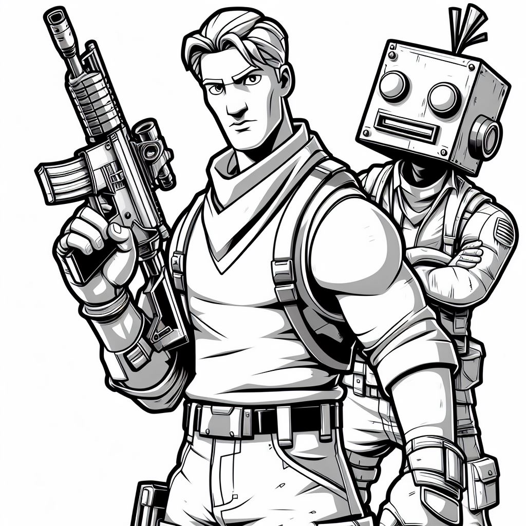 desenho para colorir fortnite