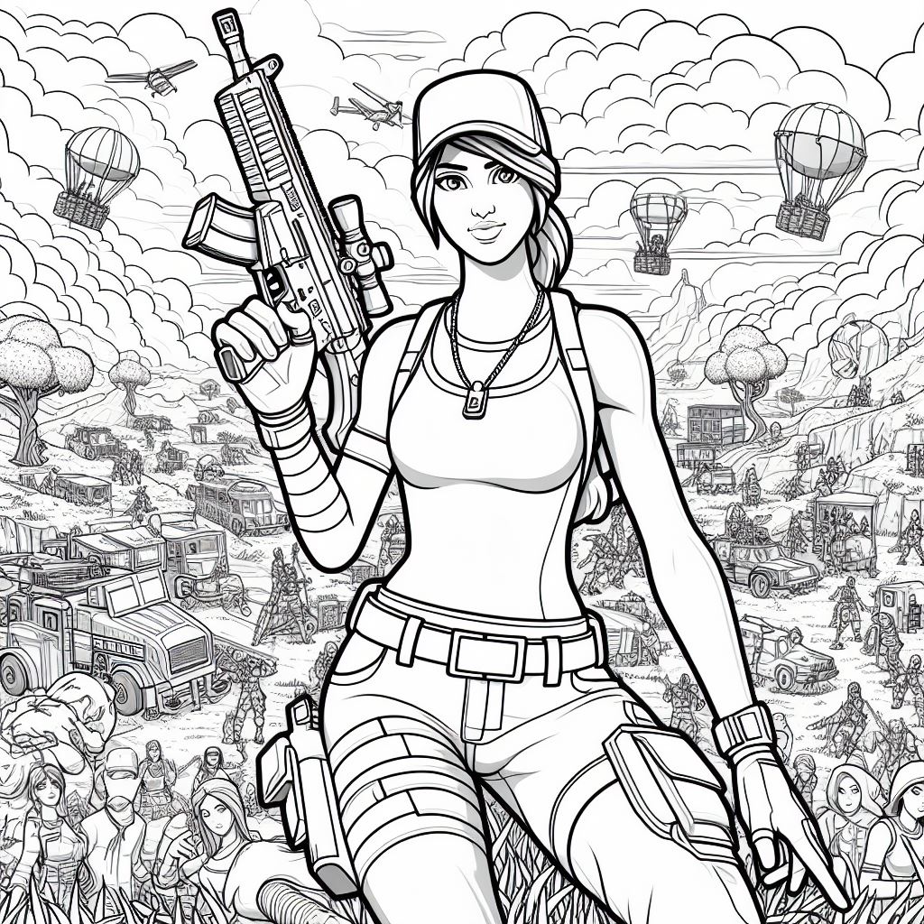 desenho para colorir fortnite