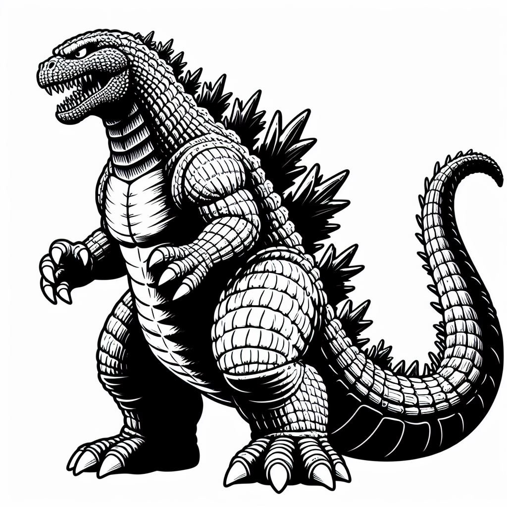 Coloring Godzilla 1 1