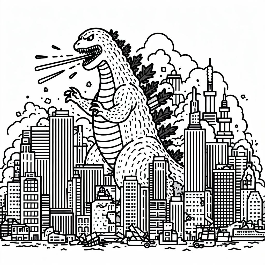 Coloring Godzilla 10 1