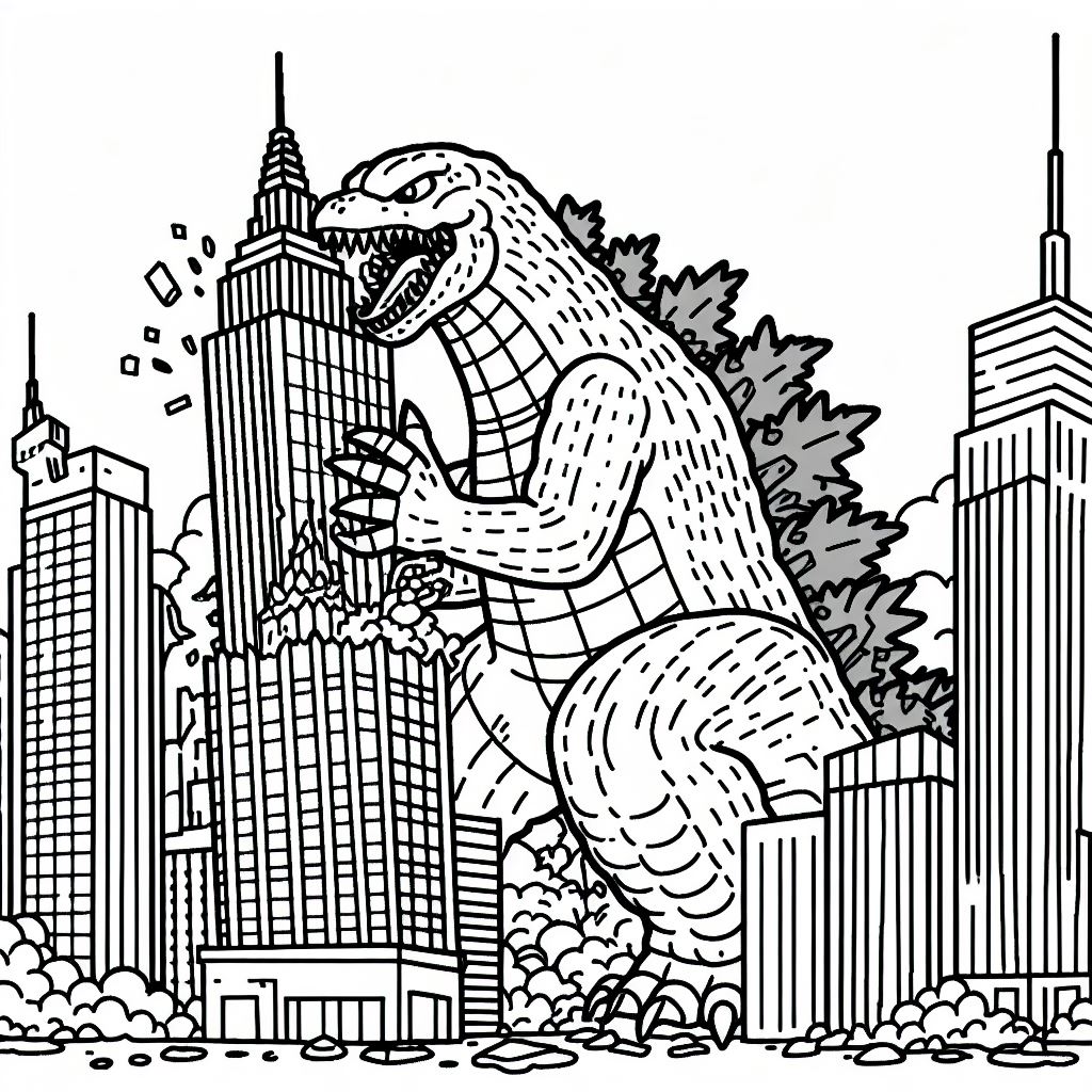 Coloring Godzilla 111 1
