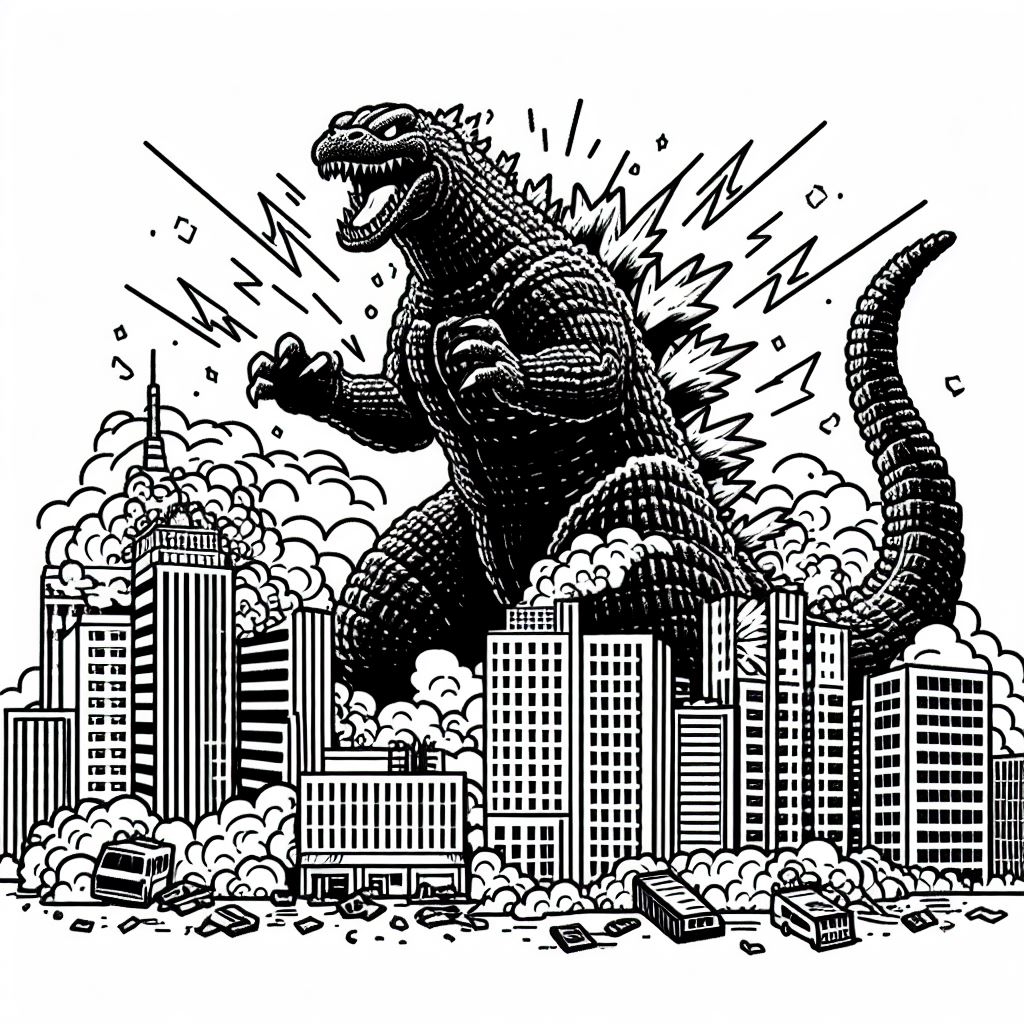 Coloring Godzilla 12 1