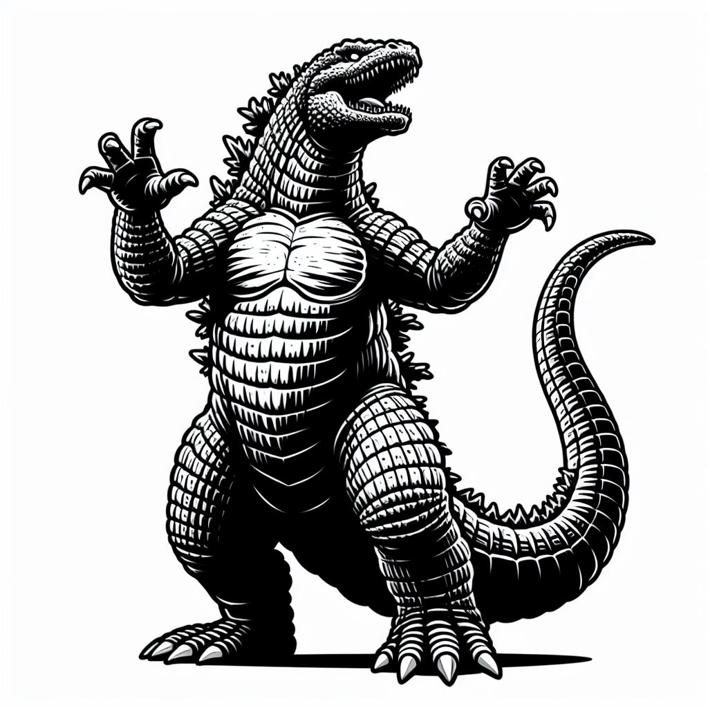 Coloring Godzilla 2 1
