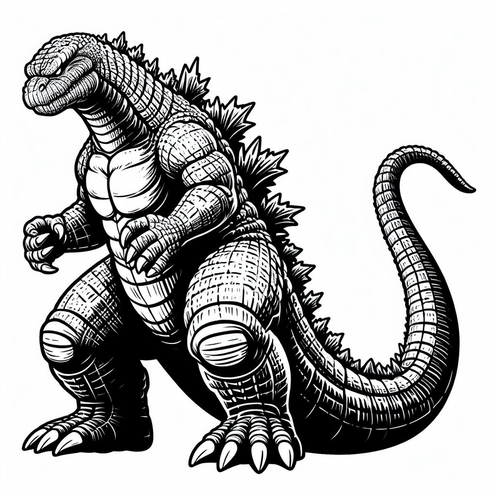 Coloring Godzilla 3 1