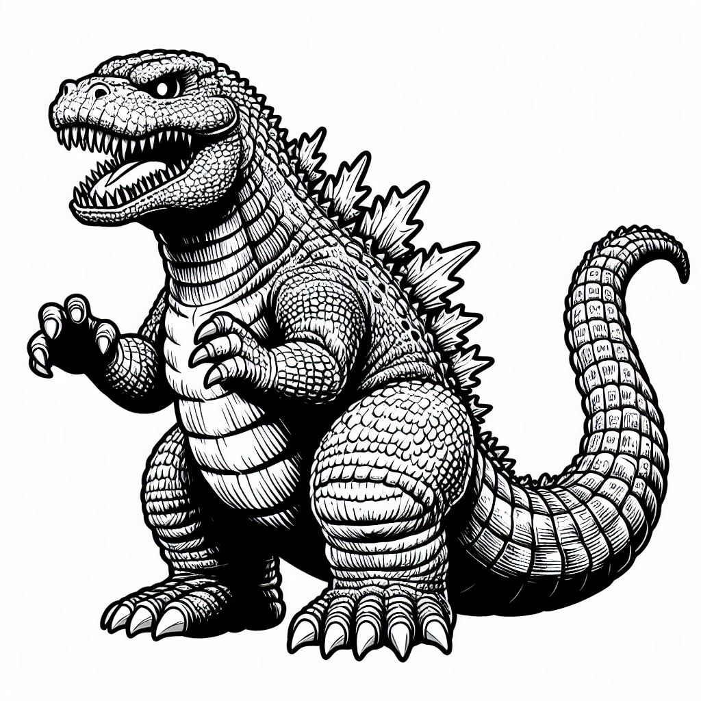 Coloring Godzilla 4 1