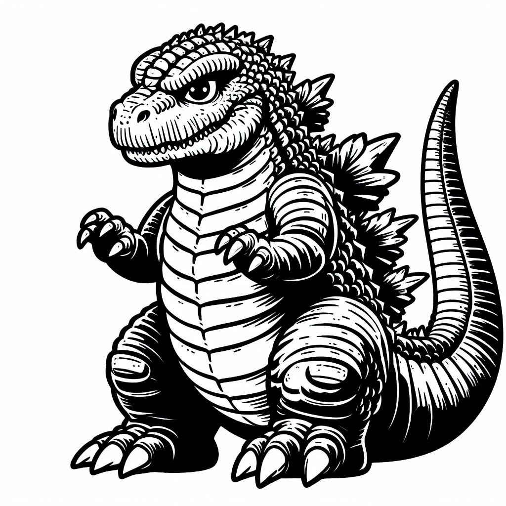 Coloring Godzilla 5 1