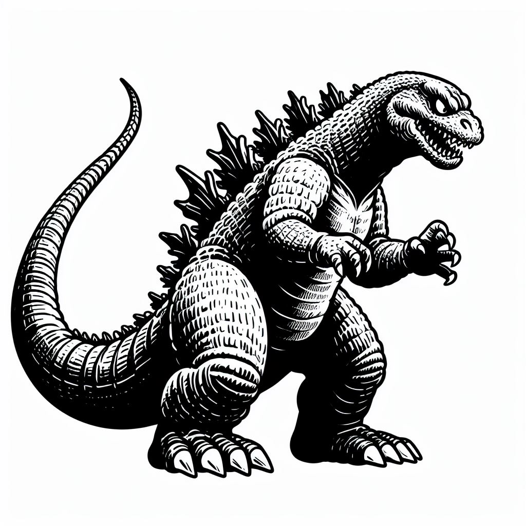 Coloring Godzilla 6 1