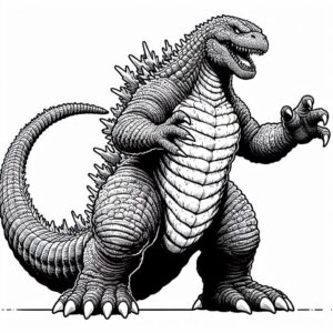 Coloring godzilla