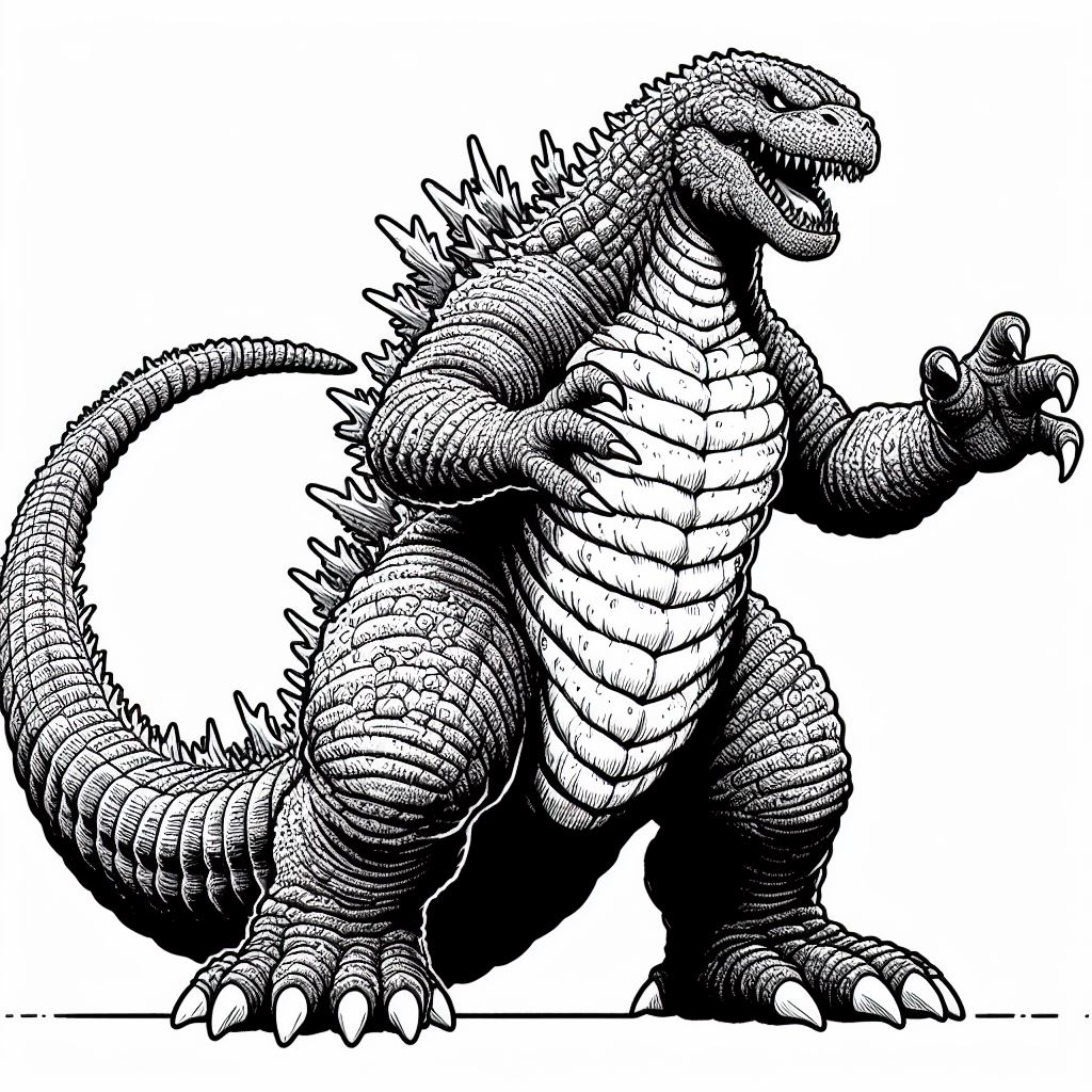 Coloring godzilla
