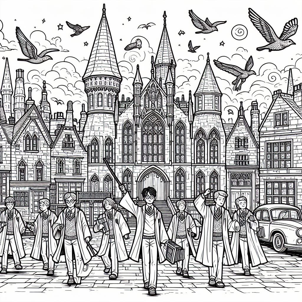 Coloring harry potter