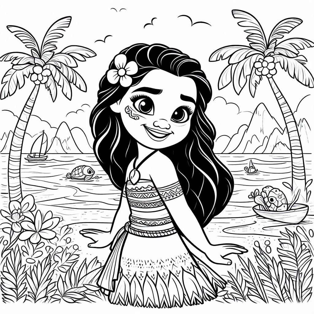 Coloring moana