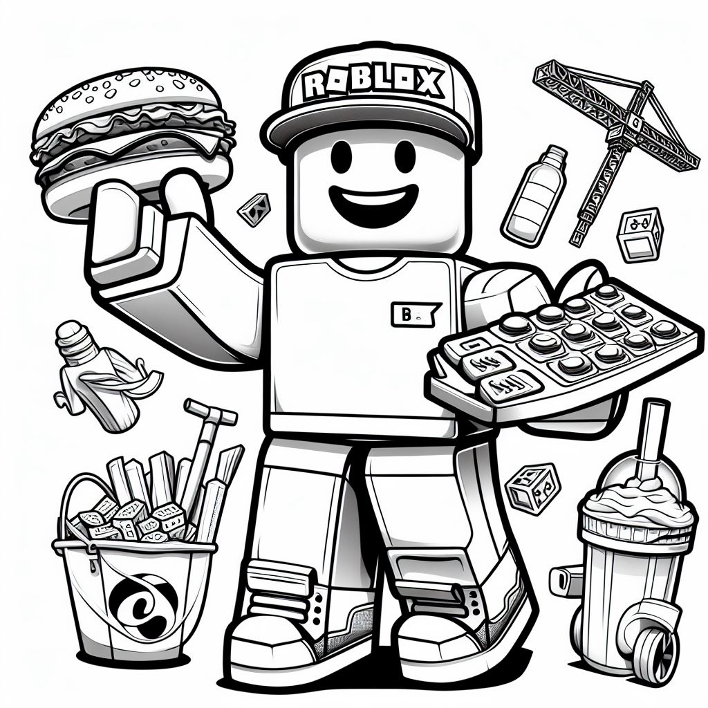 desenho para colorir do roblox