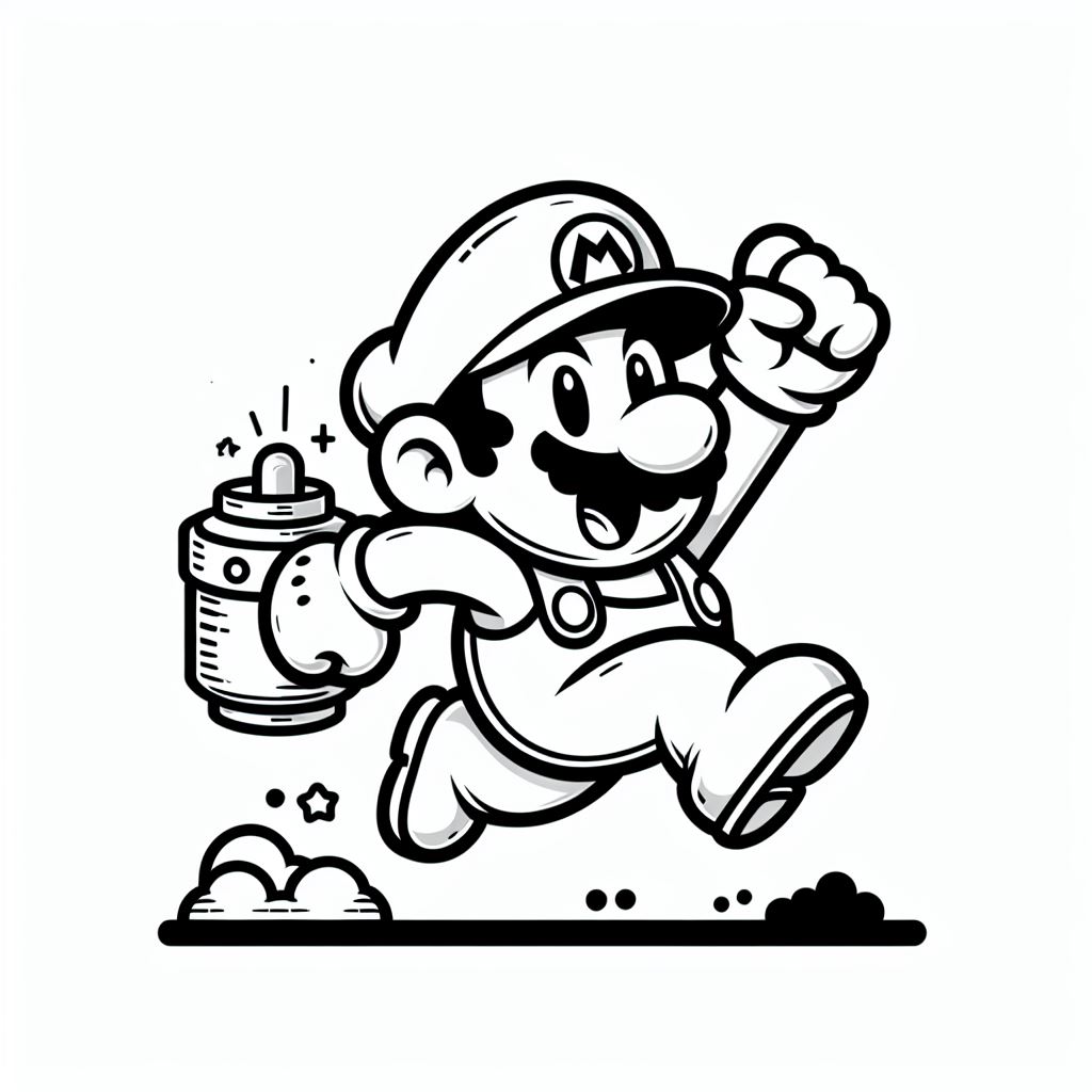 Desenhos para colorir mario bros