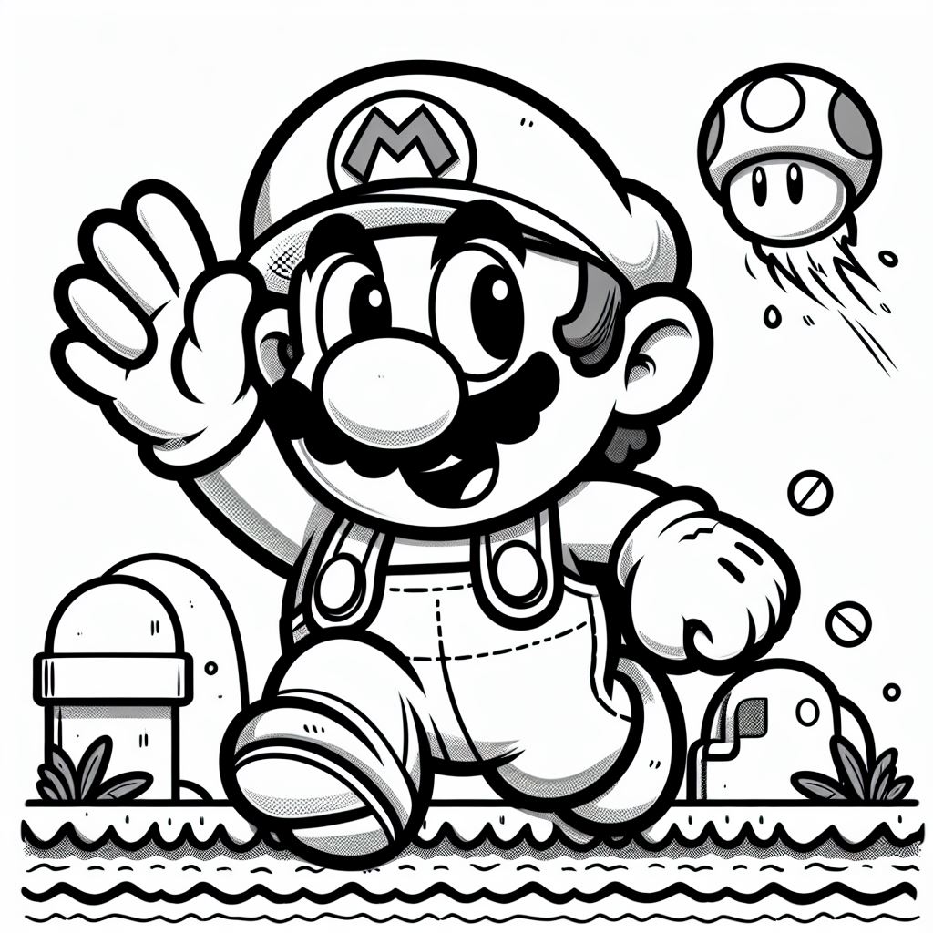 Desenhos para colorir mario bros
