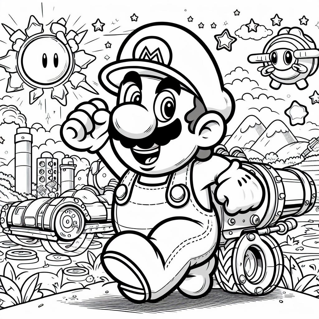Desenhos para colorir mario bros