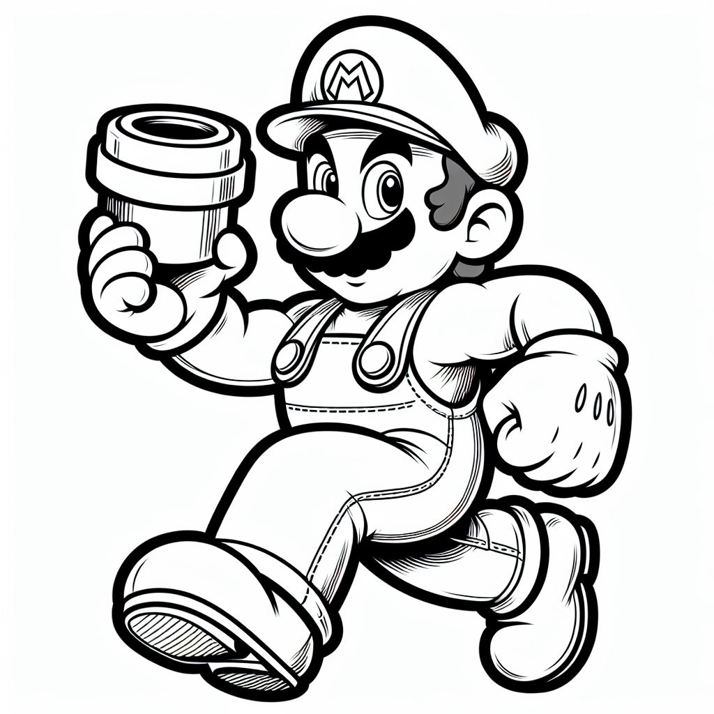 Desenhos para colorir mario bros