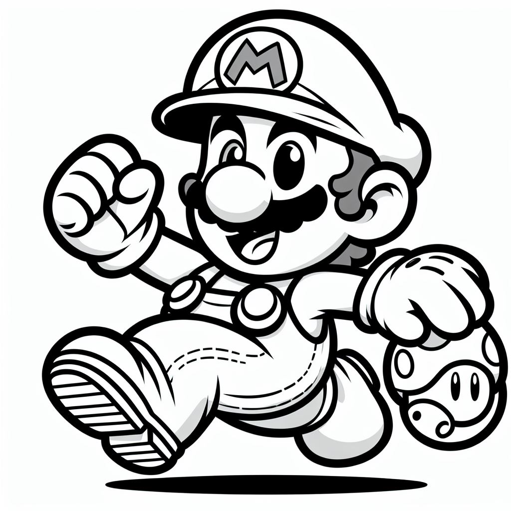 Desenhos para colorir mario bros