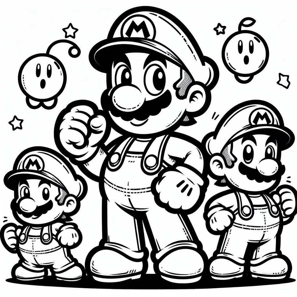 Desenhos para colorir mario bros
