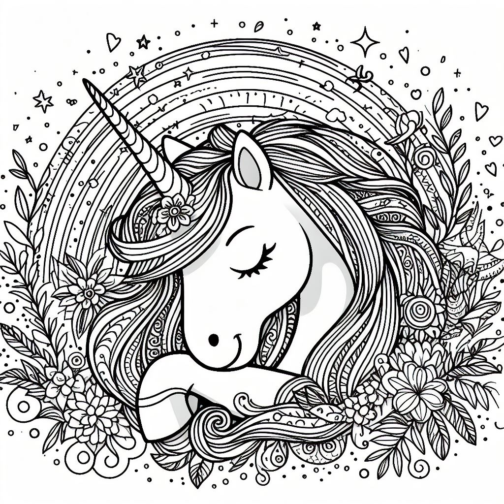 Coloring unicornio