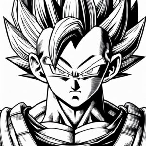 Coloring vegeta dragon ball