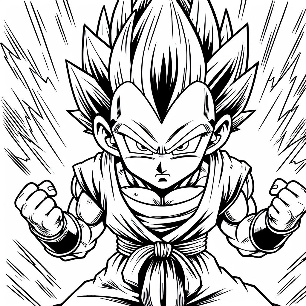 Coloring vegeta dragon ball