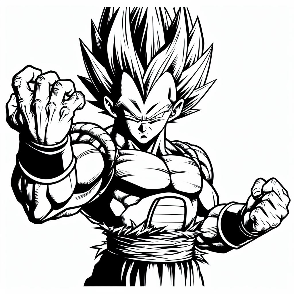 Coloring vegeta dragon ball
