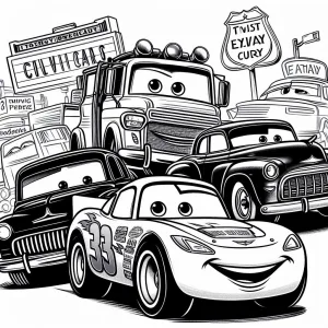Colorindo cars disney