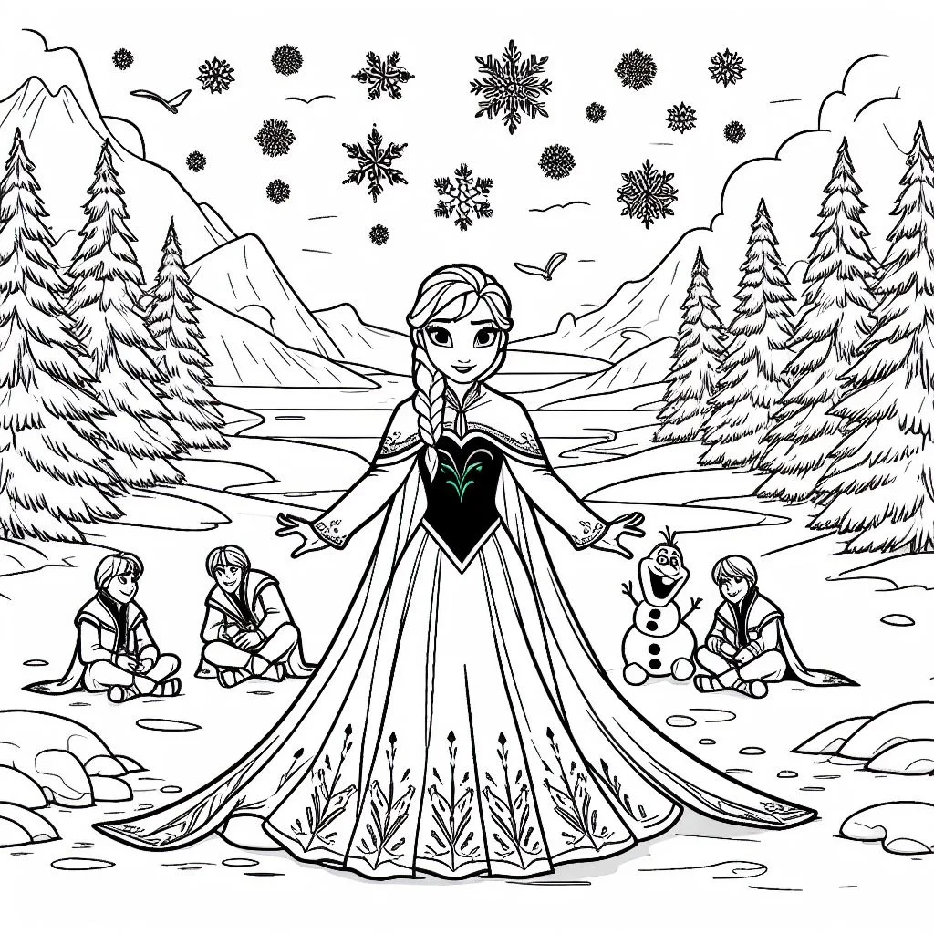 desenho para colorir frozen imprimir