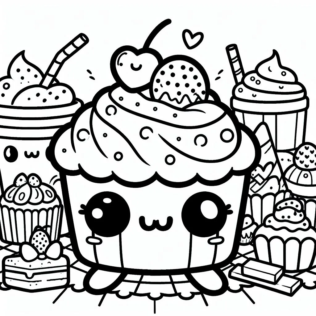 Colorindo kawaii