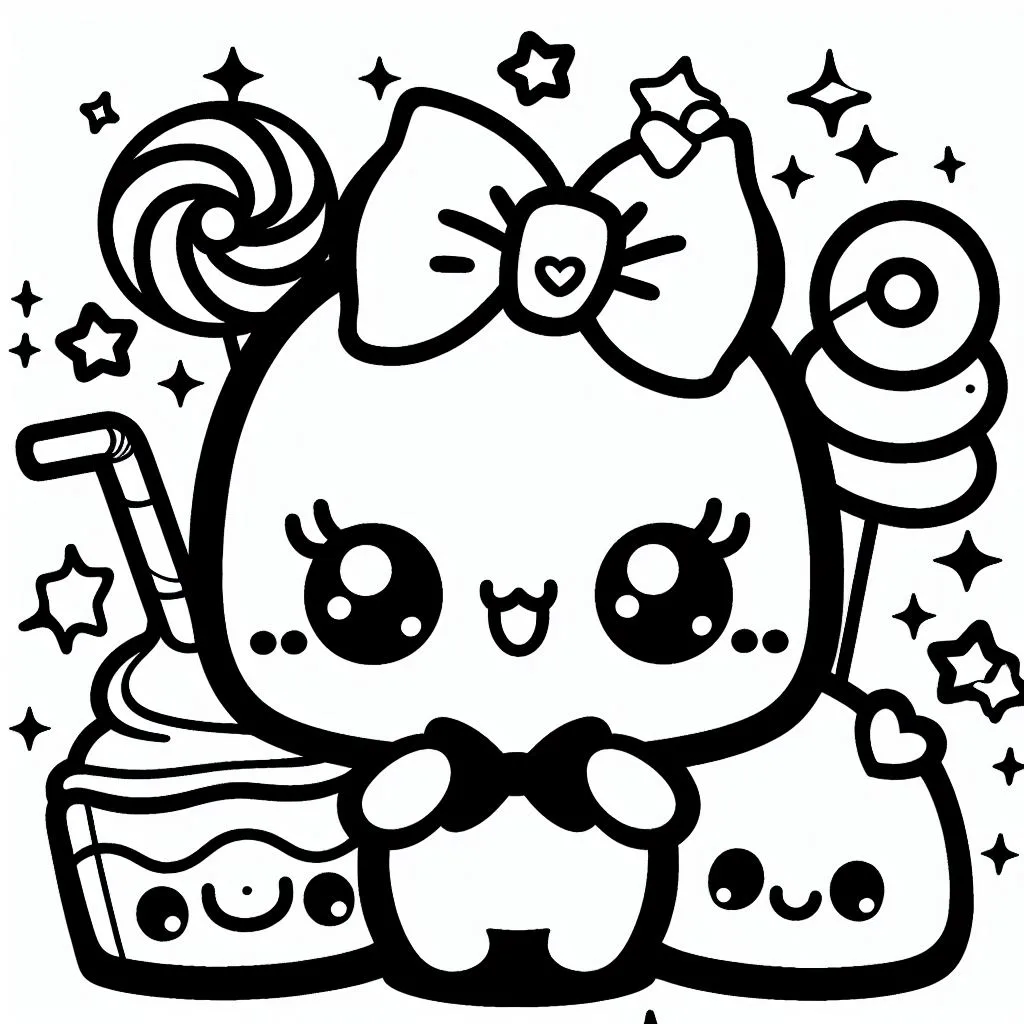 Colorindo kawaii