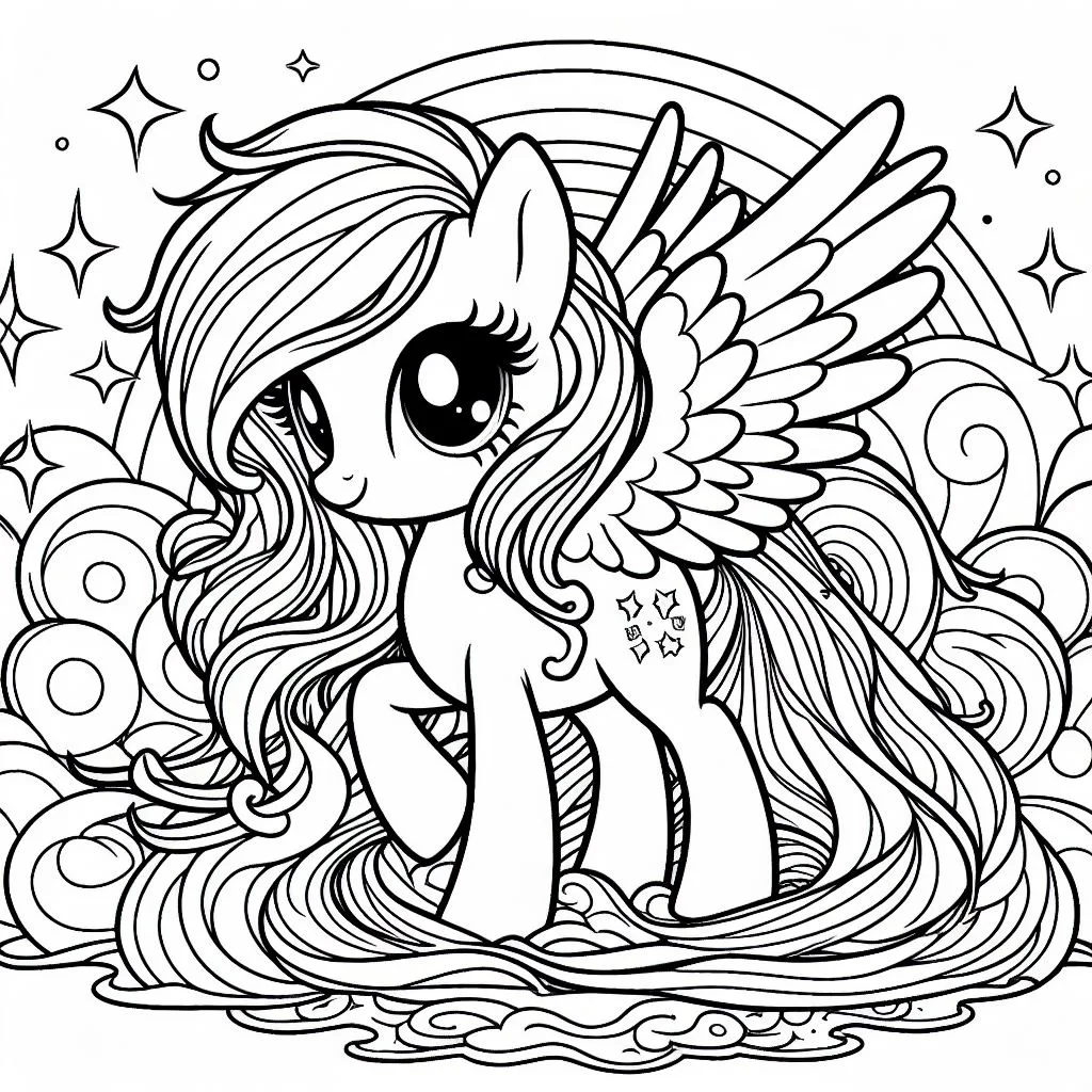 Colorindo my little pony